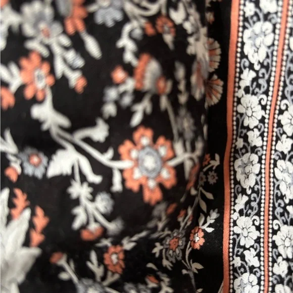 Forever 21 Black Mini  Slip Dress with Pink Floral Embroidery Paneling - Picture 5 of 6